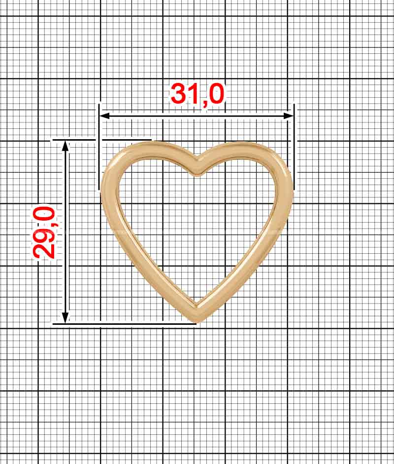 Перетяжка Сердце K.FM-2274-25