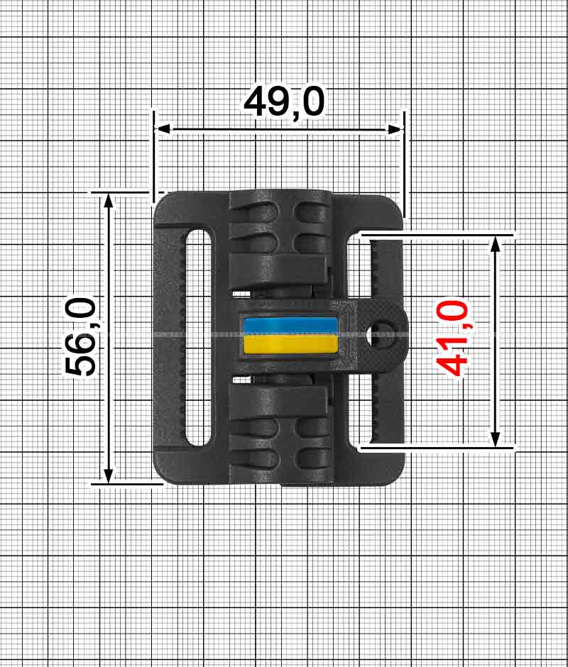 Быстросброс пряжка со вставкой A.FP-22220+A.FV-1196 Кайман 2 (плечевой) A+B (Черный A5 40) фото-2