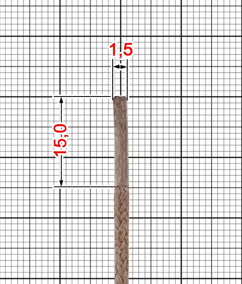 Ayakkabı bağcığı yuvarlak mum 1,5 mm