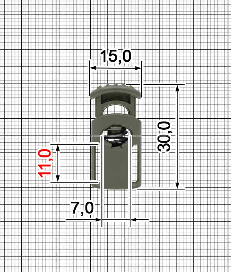 Фиксатор шнурка A.FP-840B+A.FP-841A