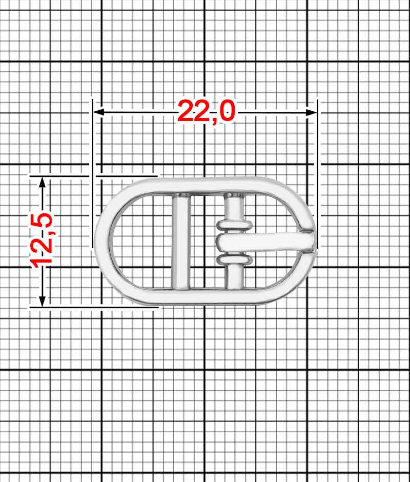 Пряжка овальной формы K.FM-0084-8 (23357)