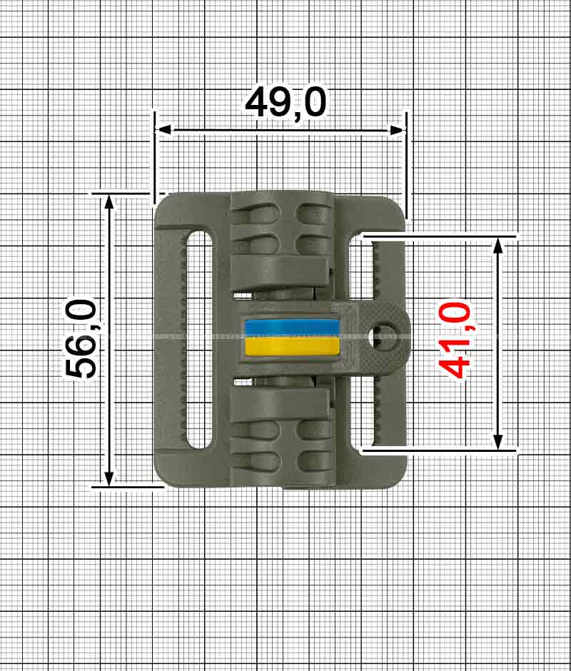 Быстросброс пряжка со вставкой A.FP-22220+A.FV-1196 Кайман 2 (плечевой) A+B