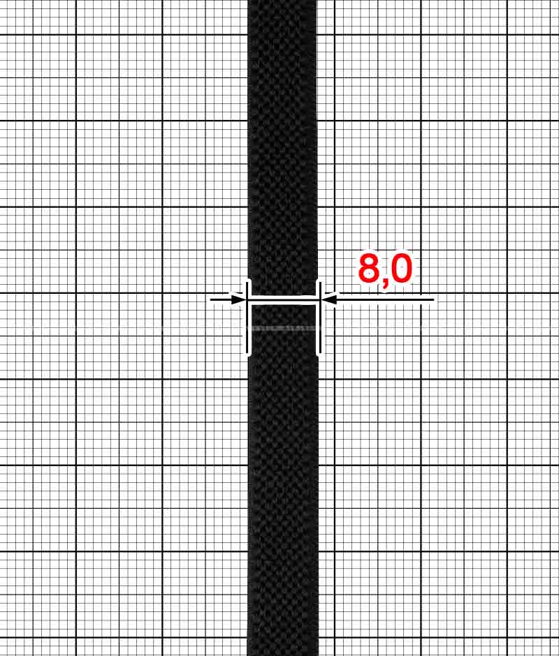 Резинка шнурок плоская (№1) 8,5 мм