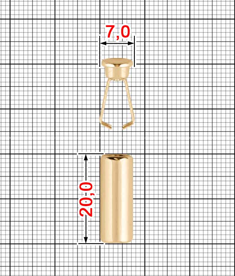 Bells accessories with plug K.FM-3890- 20*6 A+B set