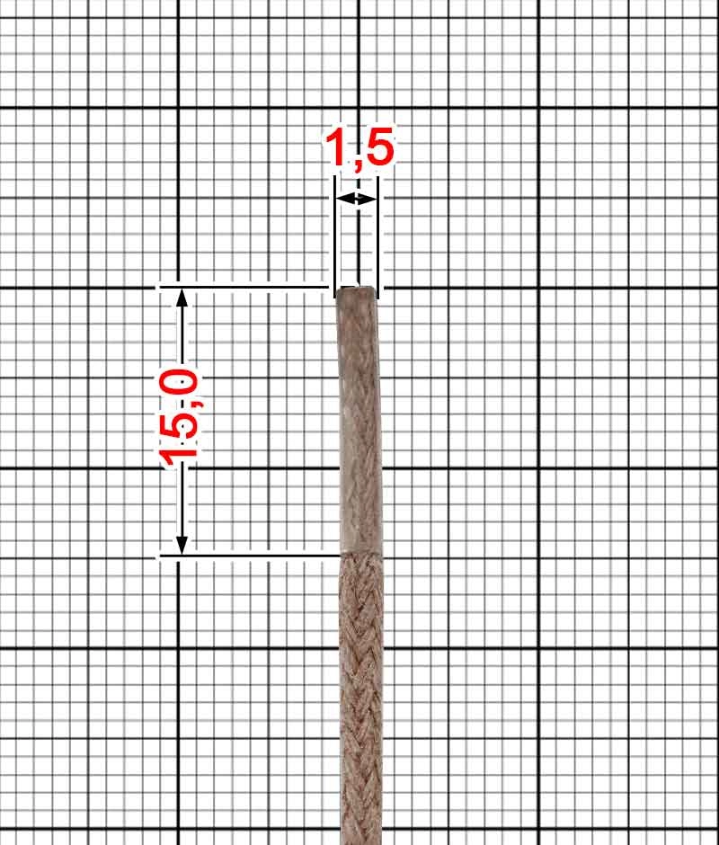 Ayakkabı bağcığı yuvarlak mum 1,5 mm